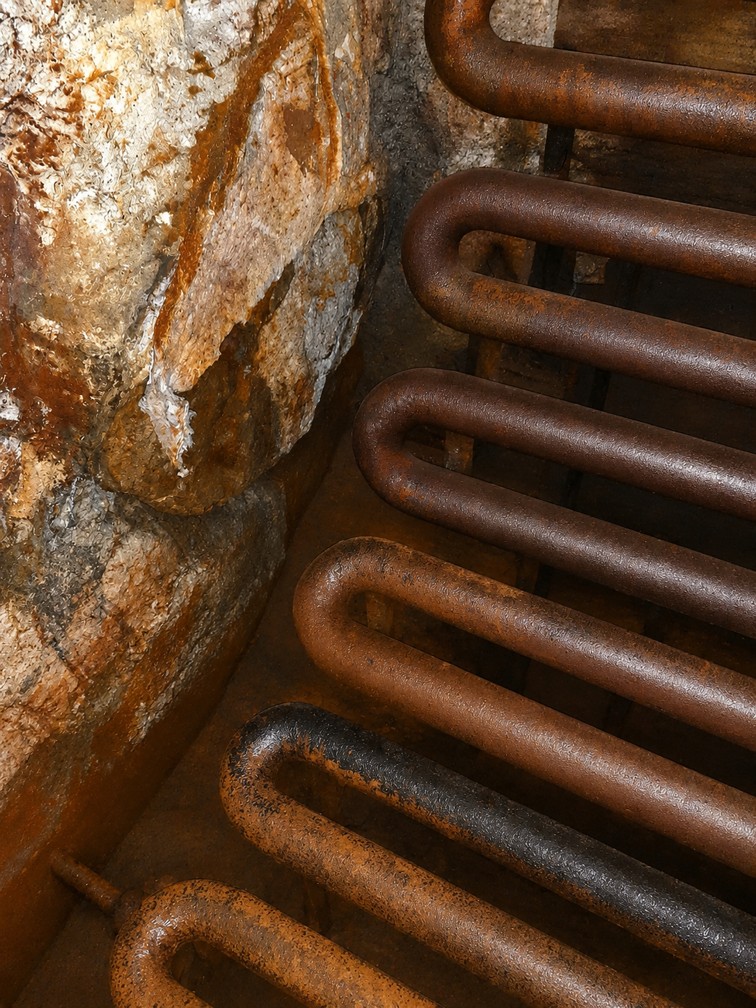 Inspeção da serpentina do gerador de vapor